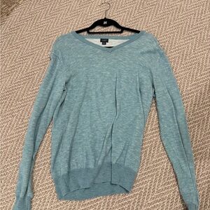 Women's Blue V-Neck Sweater